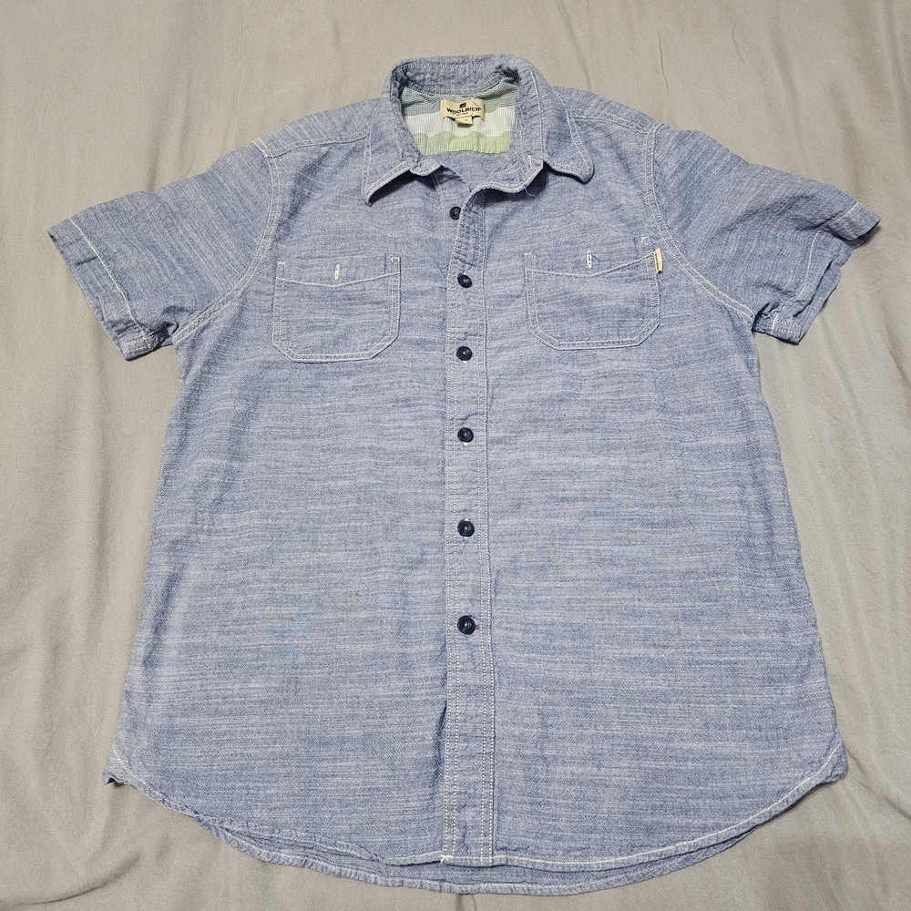 Men's Blue Short Sleeve Shirt